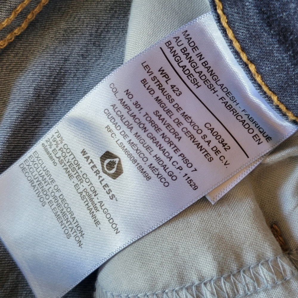 Denizen Levi's High Rise Dark Wash Jean Shorts - Picture 7 of 7